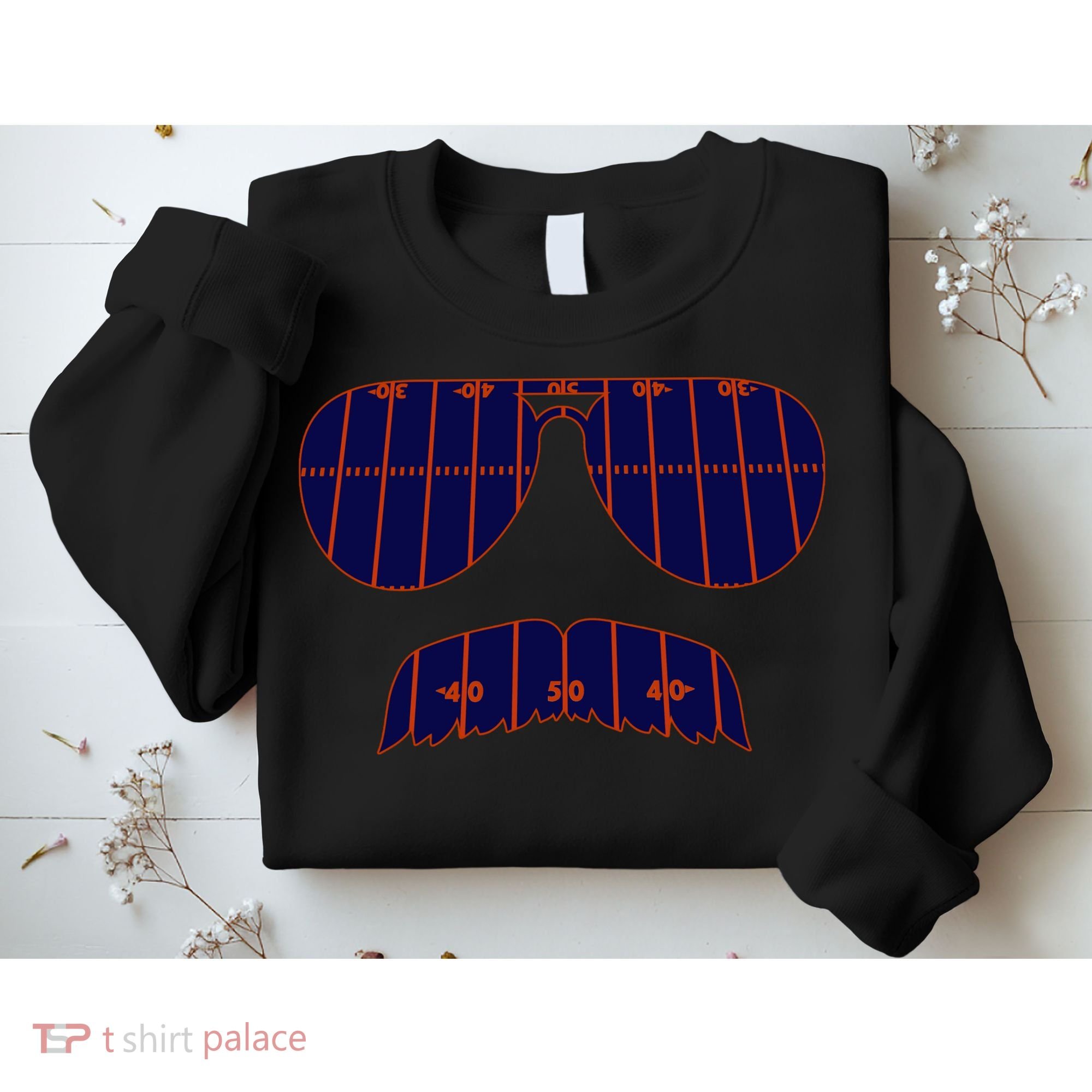 Strange Cargo Football Ditka Glasses And Stache Sweatshirt