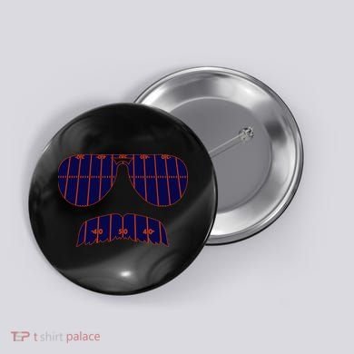 Strange Cargo Football Ditka Glasses And Stache Button
