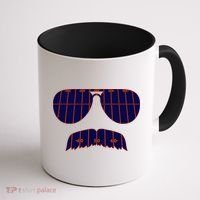 Strange Cargo Football Ditka Glasses And Stache Coffee Mug thumb 1
