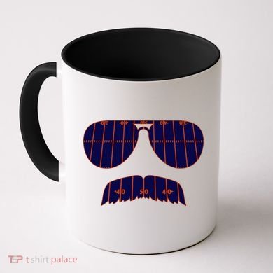 Strange Cargo Football Ditka Glasses And Stache Coffee Mug