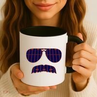 Strange Cargo Football Ditka Glasses And Stache Coffee Mug thumb 3