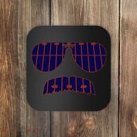 Strange Cargo Football Ditka Glasses And Stache Coaster thumb 0