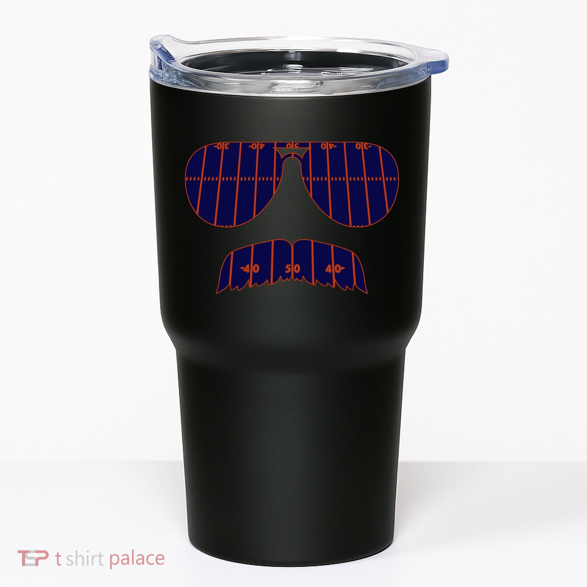 Strange Cargo Football Ditka Glasses And Stache Tumbler