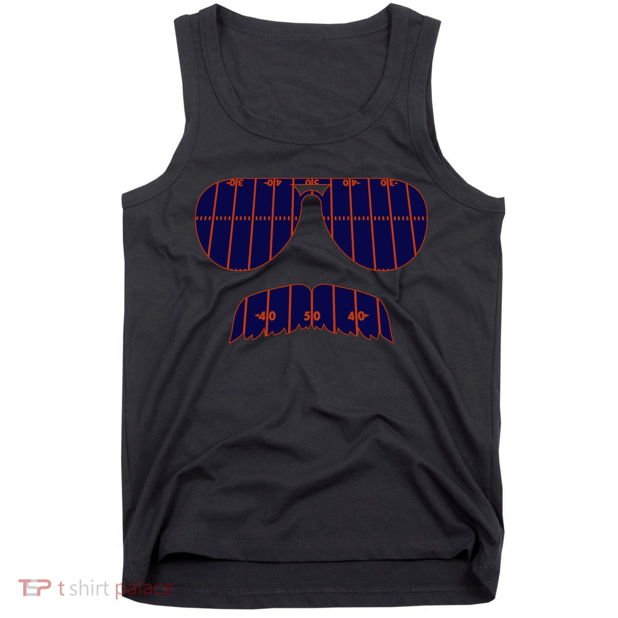 Strange Cargo Football Ditka Glasses And Stache Tank Top