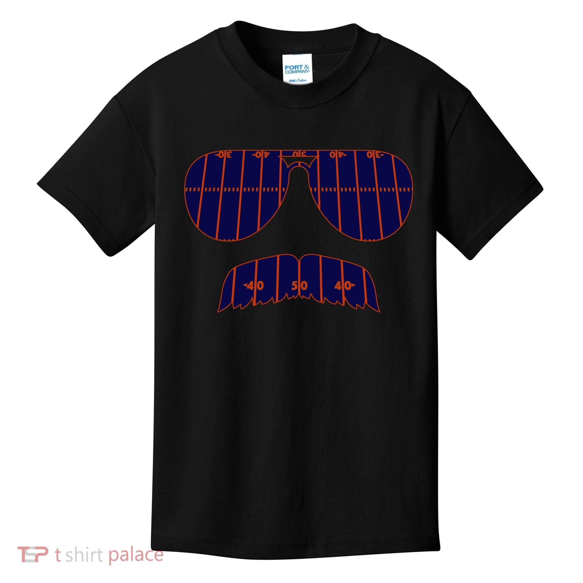 Strange Cargo Football Ditka Glasses And Stache Kids T-Shirt