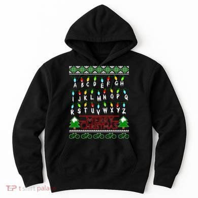 Strange Christmas Lights Alphabet Ugly Christmas Sweater Design Hoodie