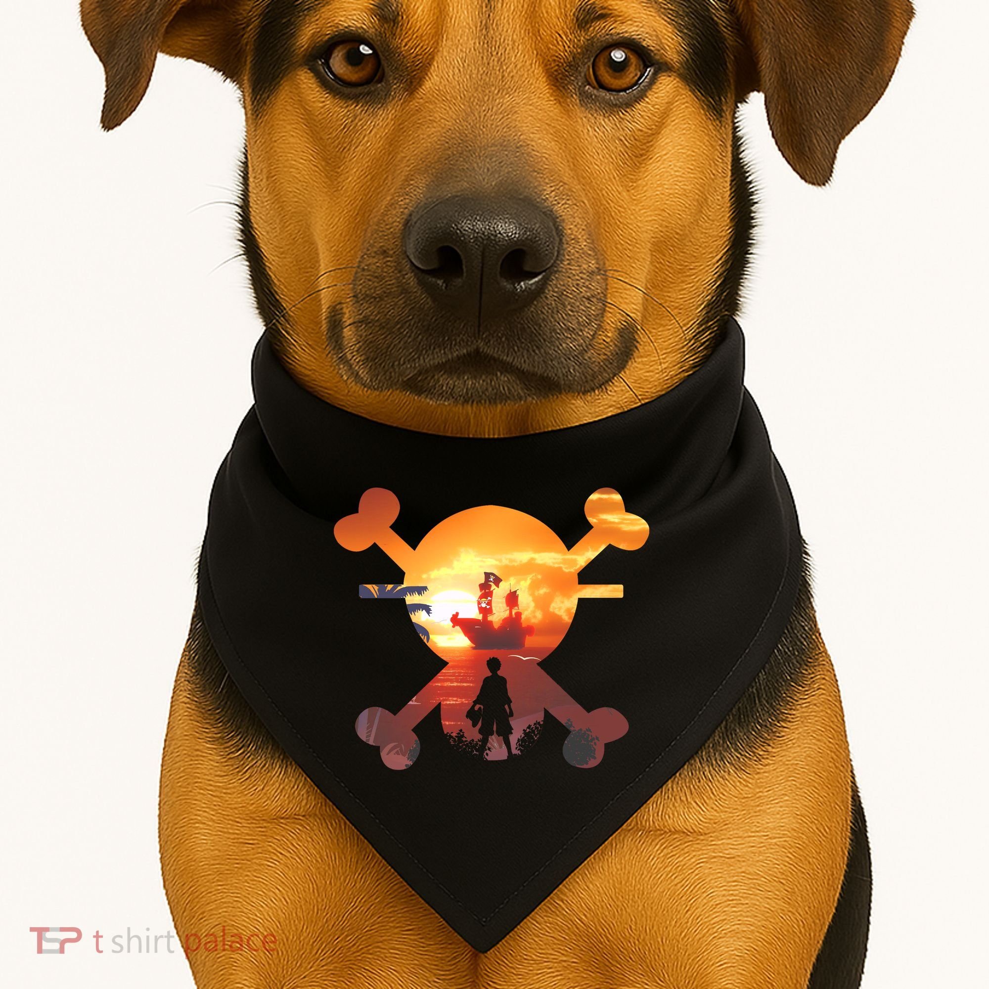 Straw Hat Prate Crew Crossbones USA-Made Doggie Bandana