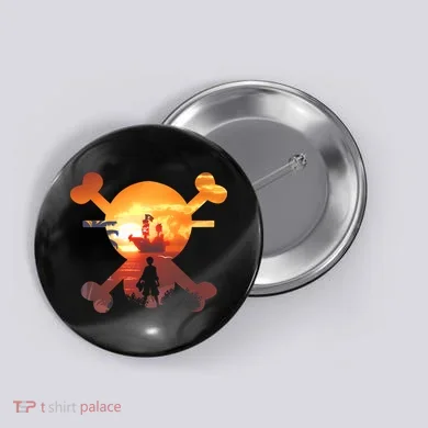 Straw Hat Prate Crew Crossbones Button