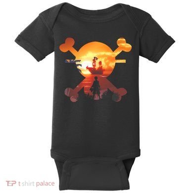 Straw Hat Prate Crew Crossbones Baby Bodysuit