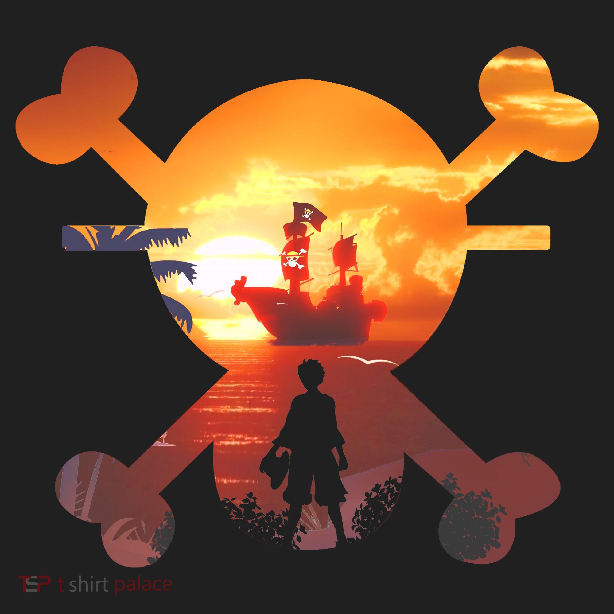 Straw Hat Prate Crew Crossbones Golf Towel