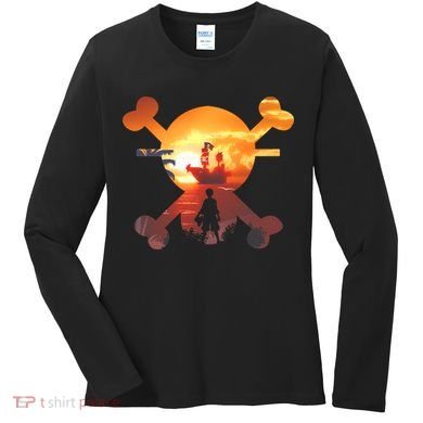 Straw Hat Prate Crew Crossbones Women's Long Sleeve Shirt