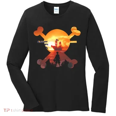 Straw Hat Prate Crew Crossbones Women's Long Sleeve Shirt