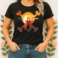 Straw Hat Prate Crew Crossbones Women's T-Shirt thumb 2