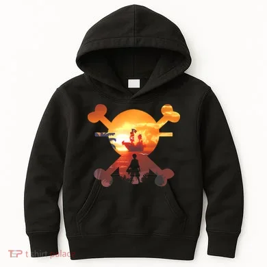 Straw Hat Prate Crew Crossbones Kids Hoodie