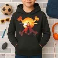 Straw Hat Prate Crew Crossbones Kids Hoodie thumb 2