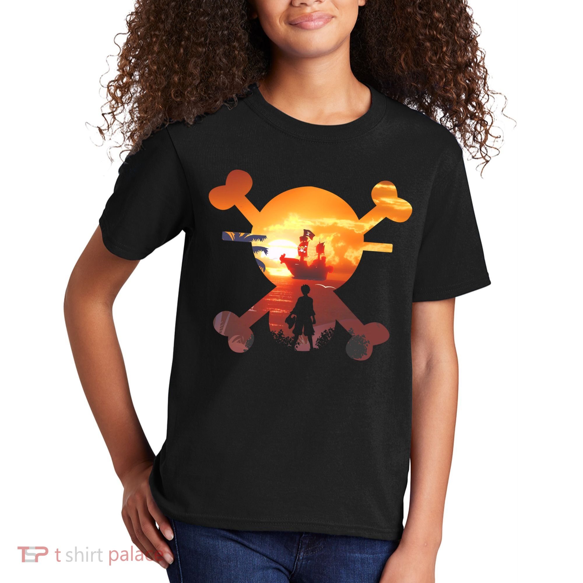Straw Hat Prate Crew Crossbones Kids T-Shirt