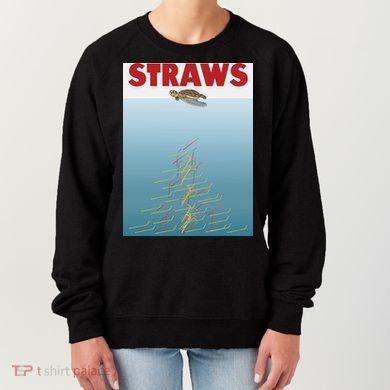 Straws Suck End Plastic Pollution Women's Sweatshirt