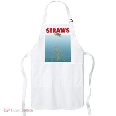 Straws Suck End Plastic Pollution Apron