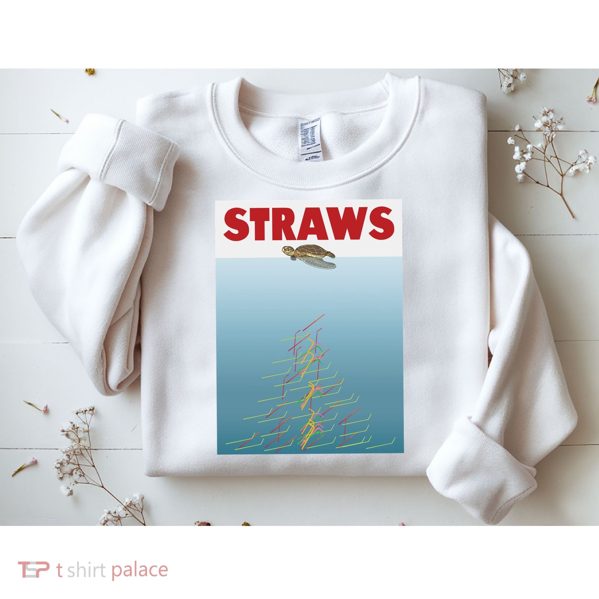 Straws Suck End Plastic Pollution Sweatshirt