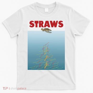 Straws Suck End Plastic Pollution T-Shirt
