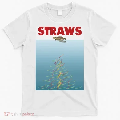 Straws Suck End Plastic Pollution T-Shirt