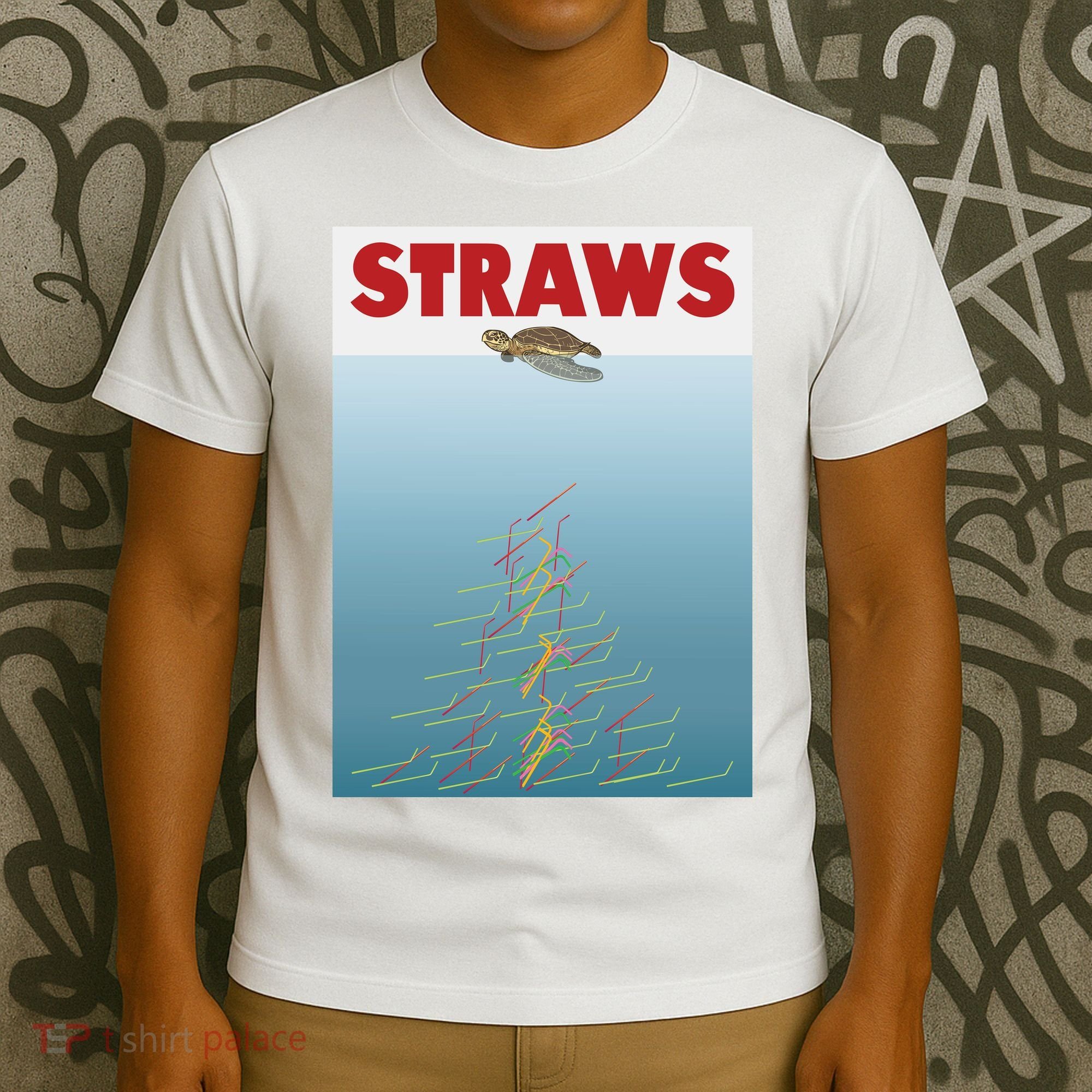Straws Suck End Plastic Pollution T-Shirt