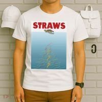 Straws Suck End Plastic Pollution T-Shirt thumb 6