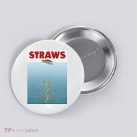 Straws Suck End Plastic Pollution Button thumb 0