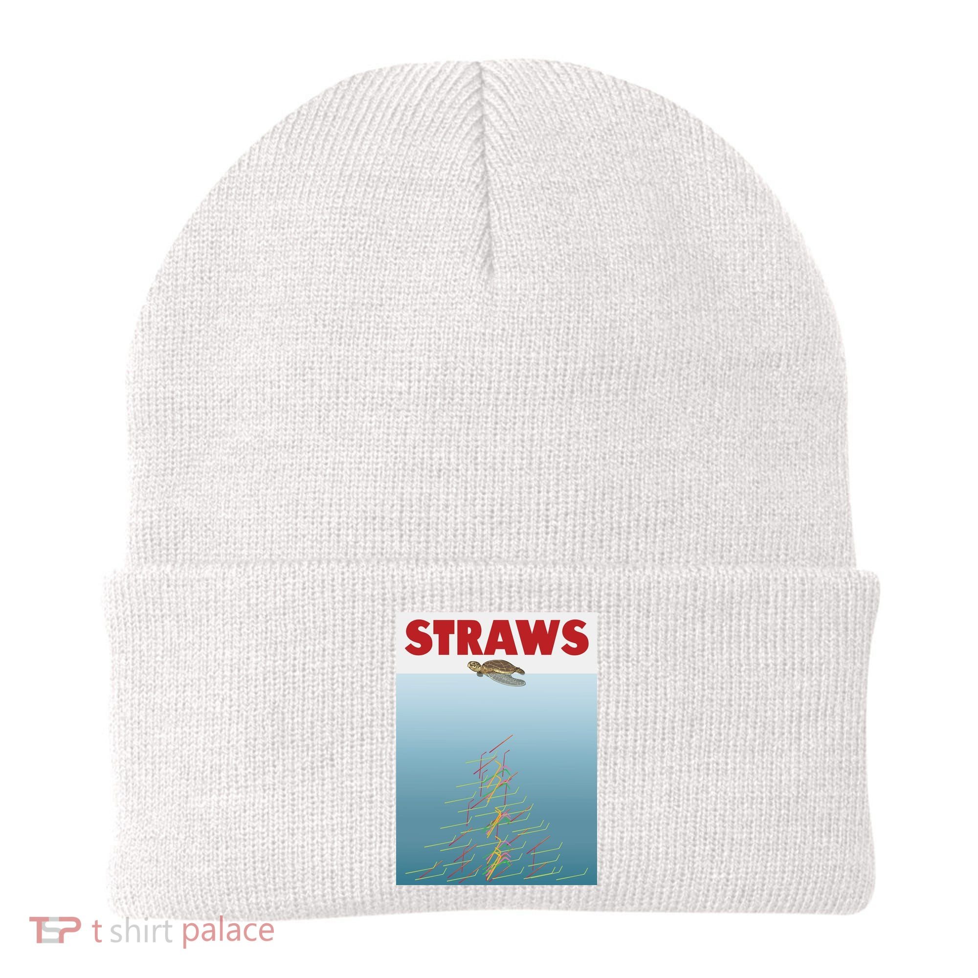 Straws Suck End Plastic Pollution Beanie