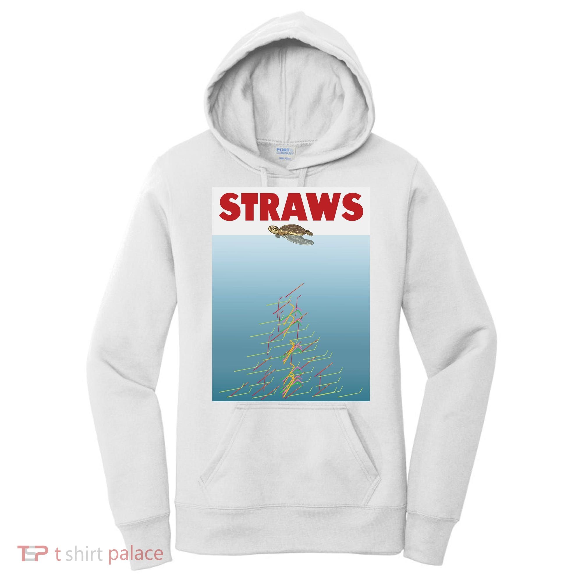 Straws Suck End Plastic Pollution Women's Hoodie