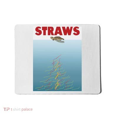 Straws Suck End Plastic Pollution Mousepad