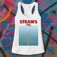 Straws Suck End Plastic Pollution Women's Tank Top thumb 3