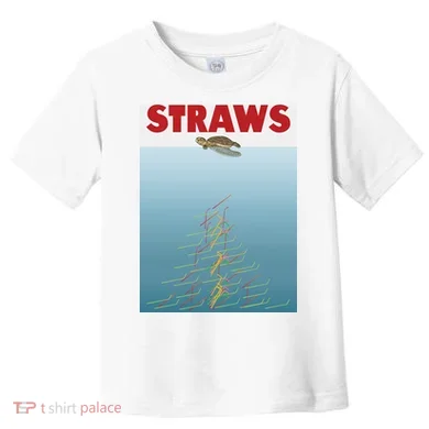 Straws Suck End Plastic Pollution Toddler T-Shirt