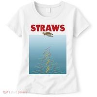 Straws Suck End Plastic Pollution Women's T-Shirt thumb 0