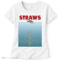 Straws Suck End Plastic Pollution Women's T-Shirt thumb 0
