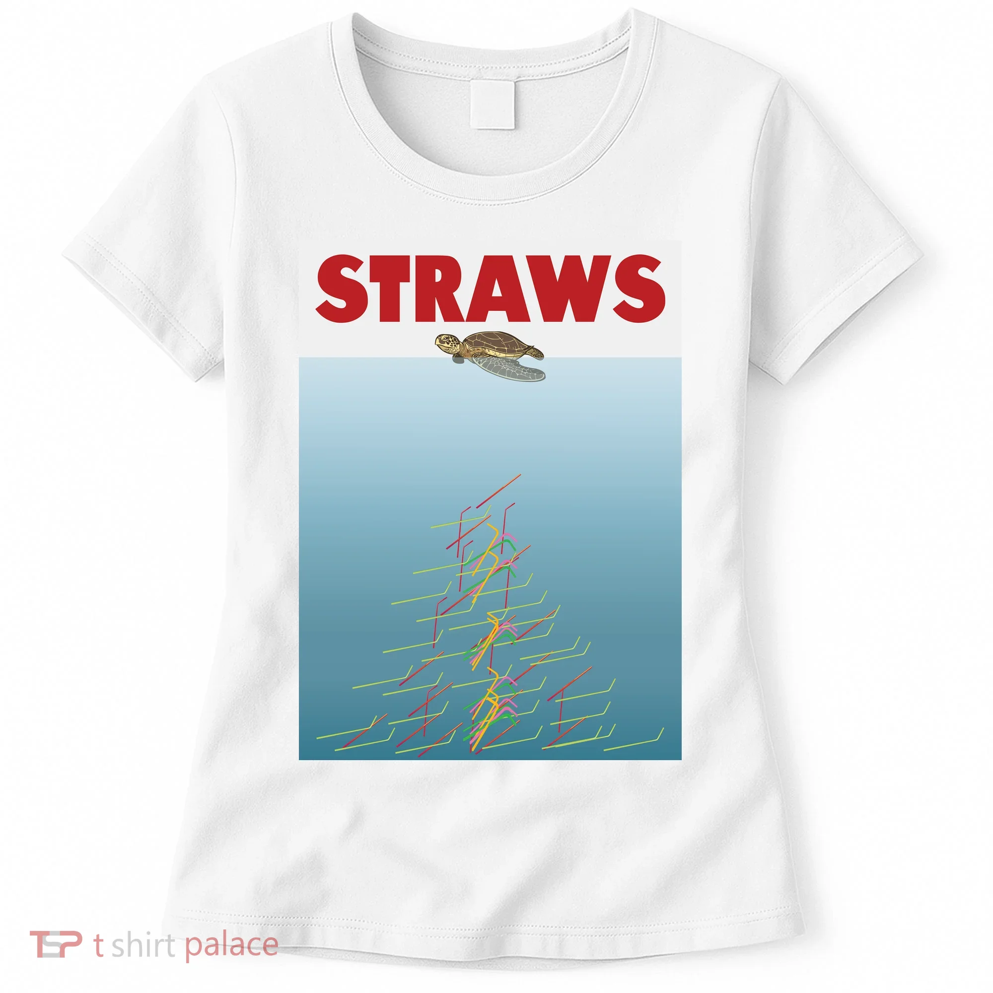 Straws Suck End Plastic Pollution Women's T-Shirt