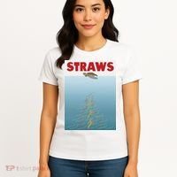 Straws Suck End Plastic Pollution Women's T-Shirt thumb 4