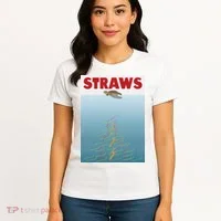 Straws Suck End Plastic Pollution Women's T-Shirt thumb 4