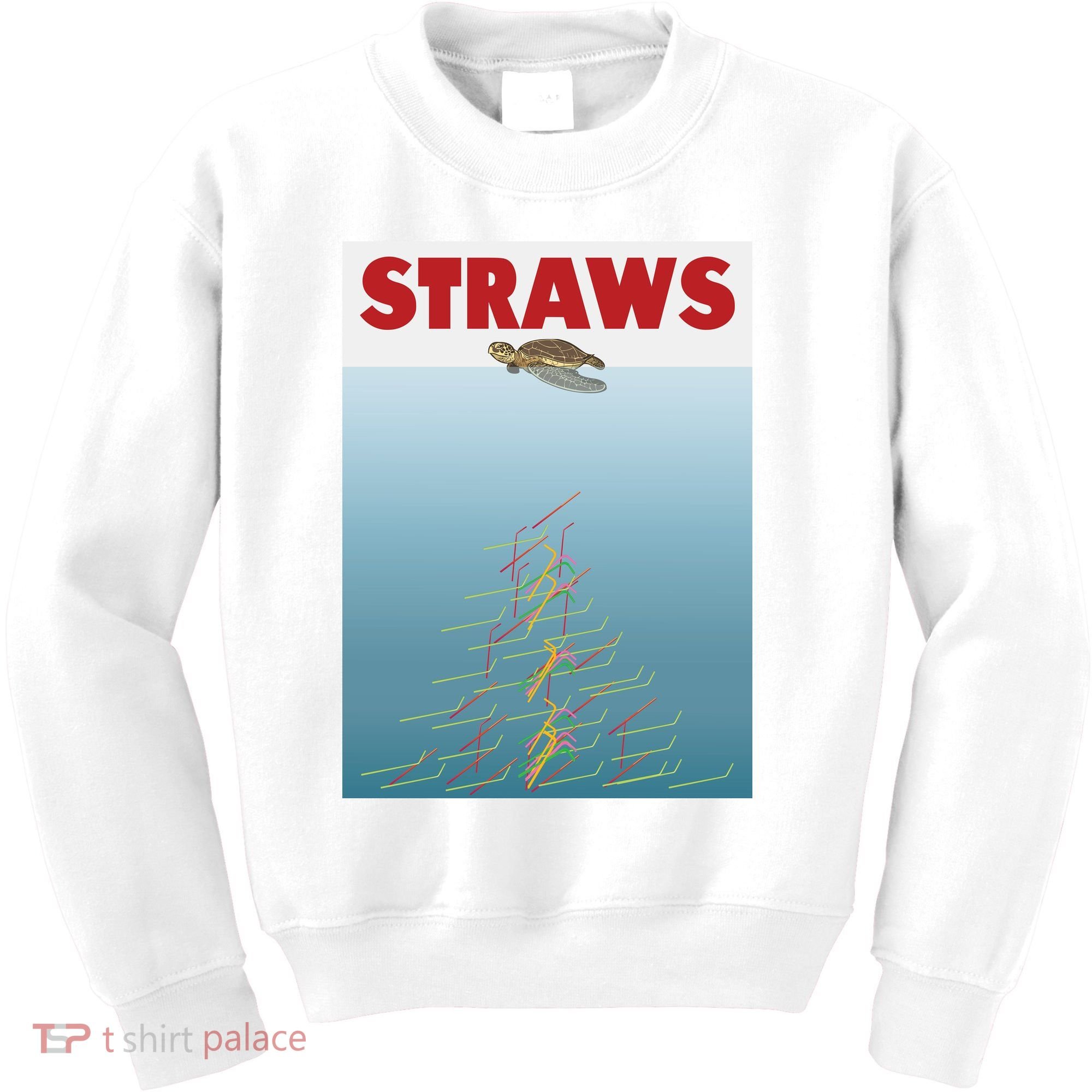 Straws Suck End Plastic Pollution Kids Sweatshirt