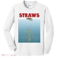 Straws Suck End Plastic Pollution Kids Long Sleeve Shirt thumb 0
