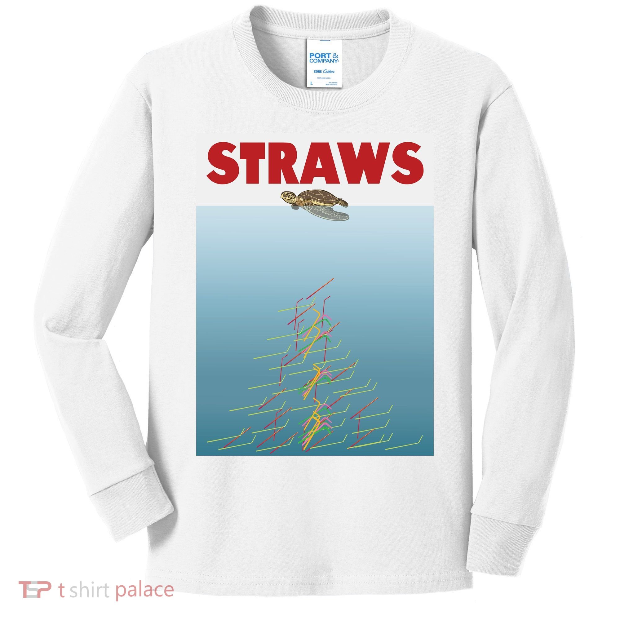 Straws Suck End Plastic Pollution Kids Long Sleeve Shirt