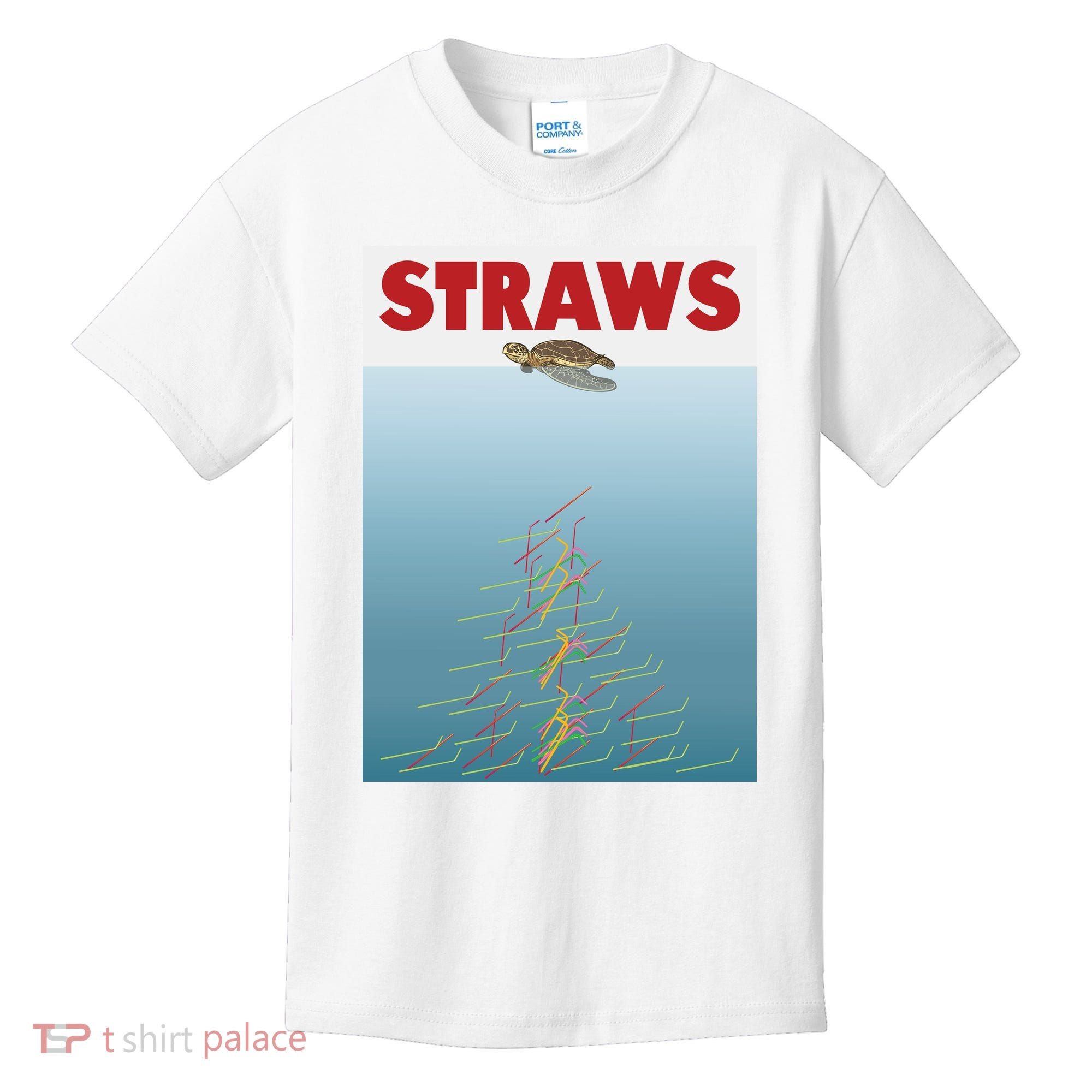Straws Suck End Plastic Pollution Kids T-Shirt