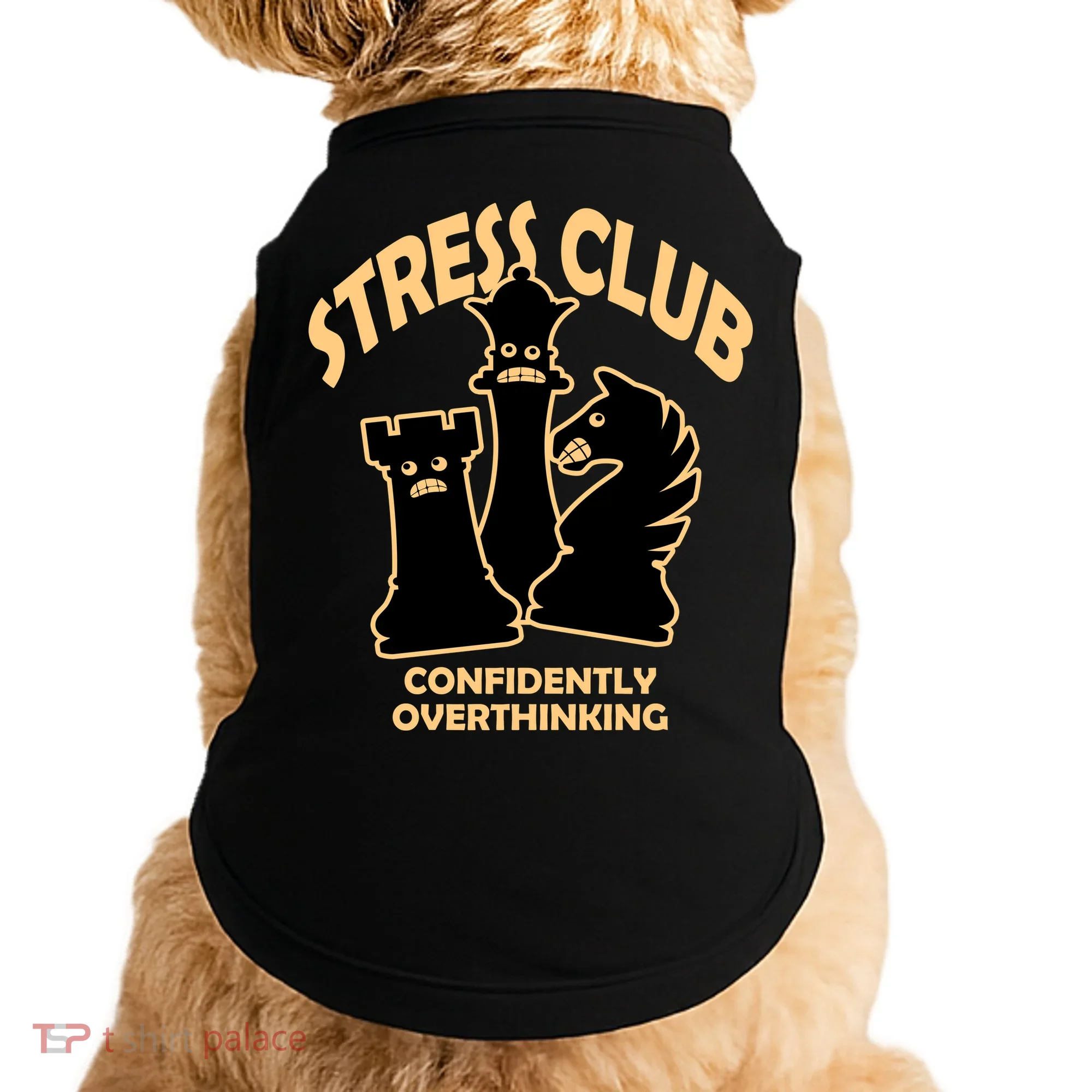 Stress Club Confidently Overthinking Doggie Tank