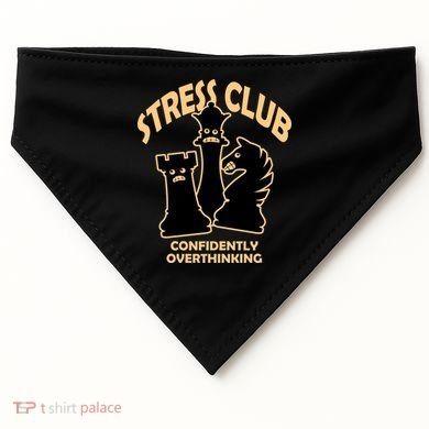 Stress Club Confidently Overthinking USA-Made Doggie Bandana