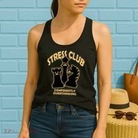 Stress Club Confidently Overthinking Women's Tank Top thumb 2