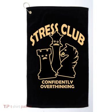 Stress Club Confidently Overthinking Golf Towel