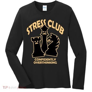 Stress Club Confidently Overthinking Women's Long Sleeve Shirt