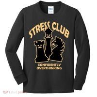 Stress Club Confidently Overthinking Kids Long Sleeve Shirt thumb 0