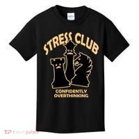 Stress Club Confidently Overthinking Kids T-Shirt thumb 0