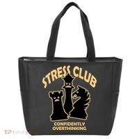 Stress Club Confidently Overthinking Tote Bag thumb 0